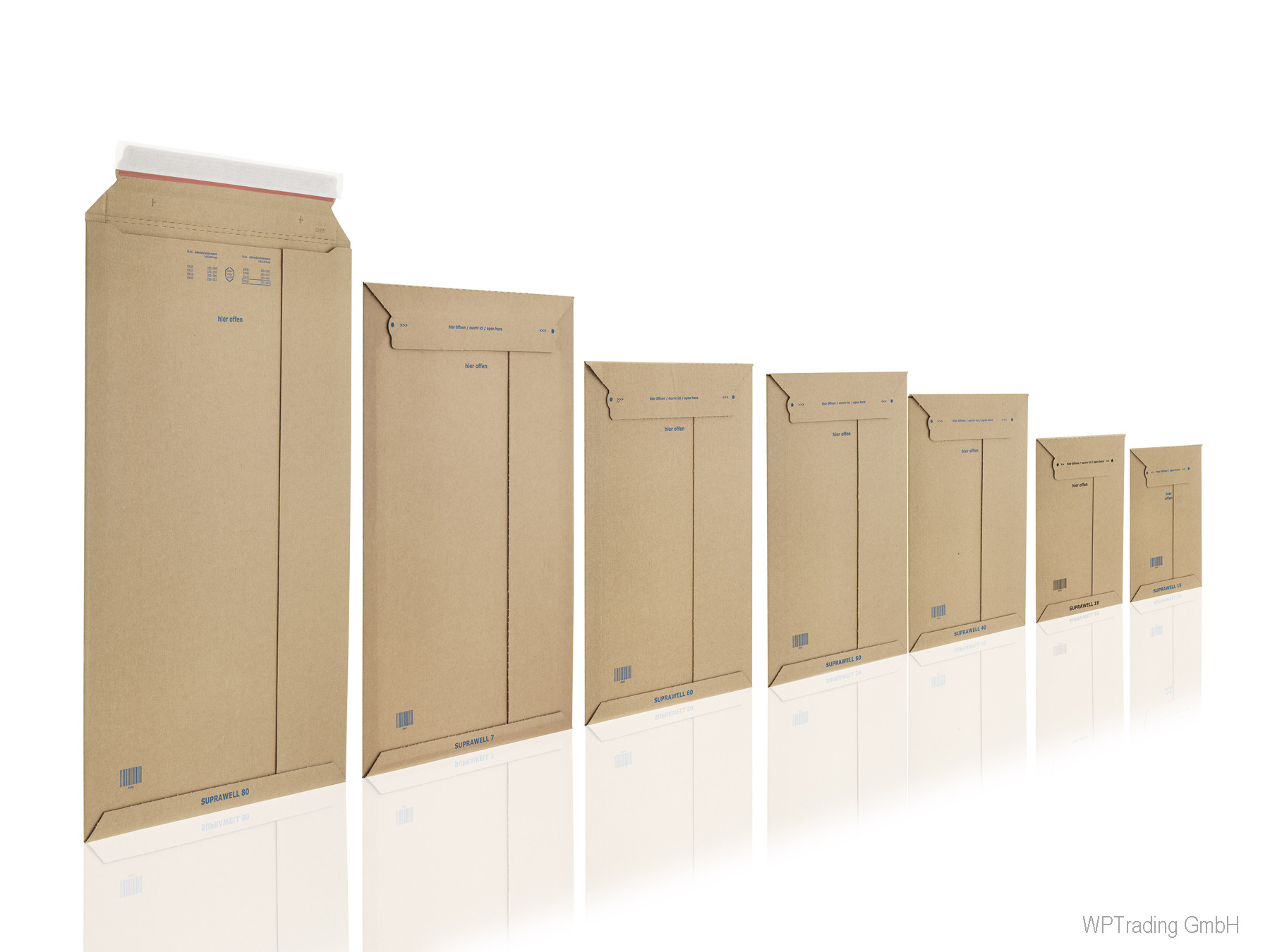 30 Versandtaschen Karton 330 x 490 mm DIN A3 Premium Qualität Braun Wellpapp Versandtasche Kartonversandtasche 