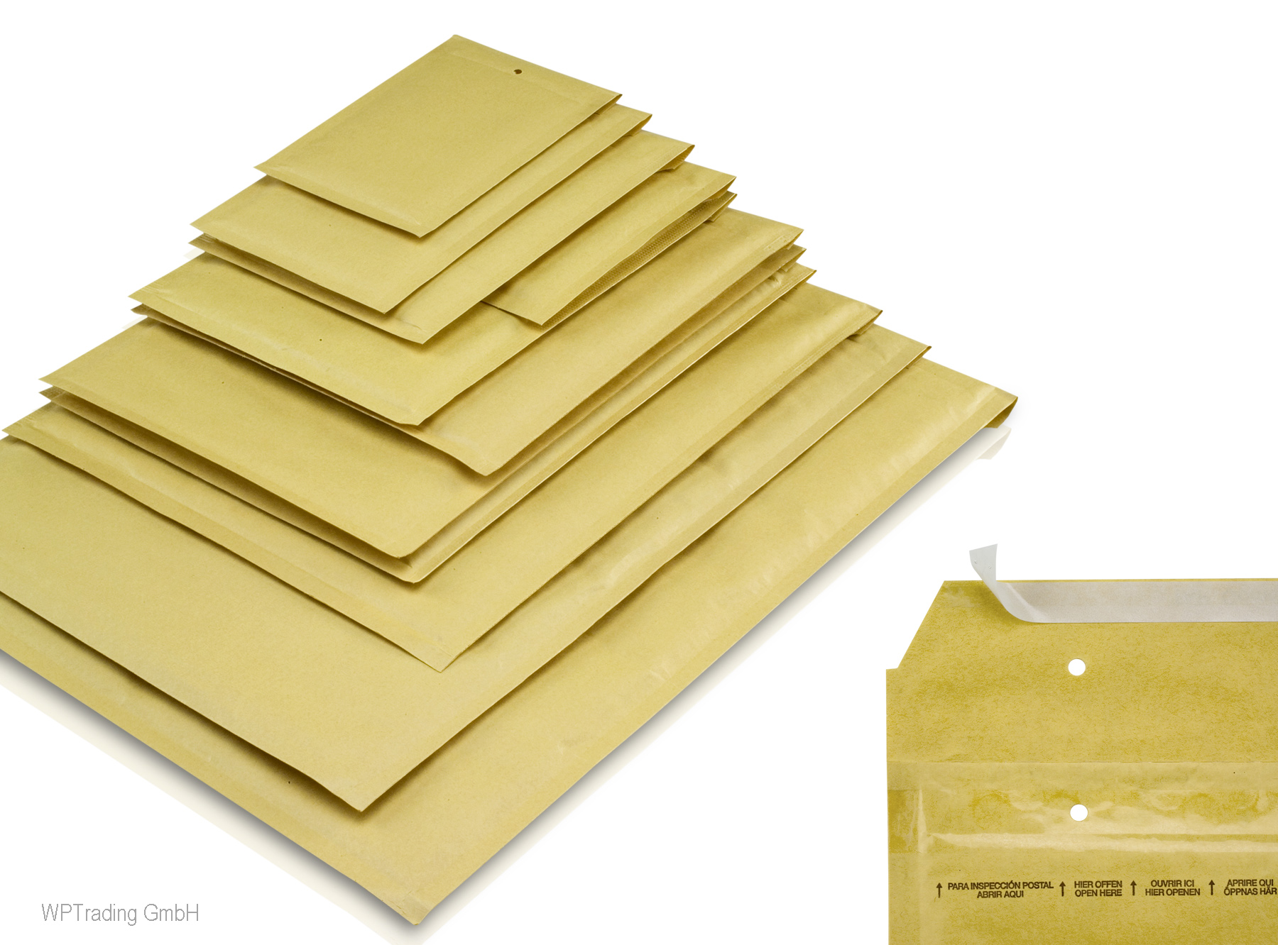 180  x 265 gold braun D 4 Umschläge 25 aroFOL® Luftpolster Versandtaschen Gr 