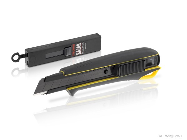 Premium Driver Cuttermesser, 18 mm von Tajima inkl. 13 Ersatzklingen Razer Black