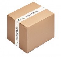 bedrucktes Paketband auf Karton
